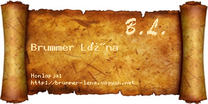 Brummer Léna névjegykártya